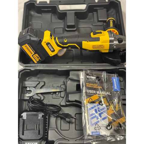 Акумуляторна шліфувальна машина Zegor Profesional 21V AGP-21BL кутова