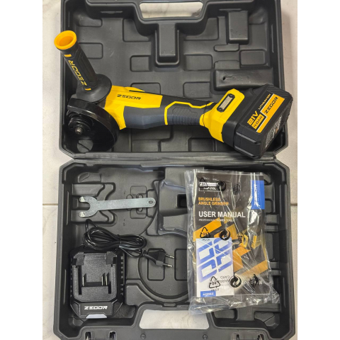 Акумуляторна шліфувальна машина Zegor Profesional 21V AGP-21BL кутова