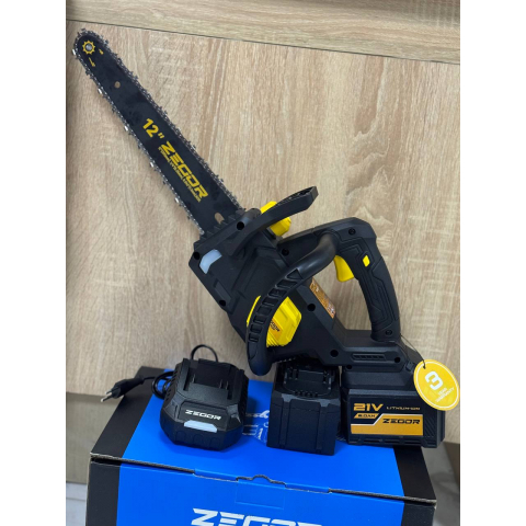 Акумуляторна Пила ланцюгова ZEGOR CSPB-21BL-12" 2*(21 V, 6 Ач) PROFESSIONAL
