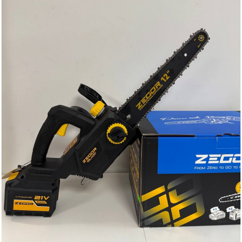 Акумуляторна Пила ланцюгова ZEGOR CSPB-21BL-12" 2*(21 V, 6 Ач) PROFESSIONAL