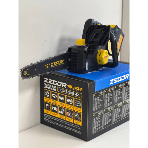 Акумуляторна Пила ланцюгова ZEGOR CSPB-21BL-12" 2*(21 V, 6 Ач) PROFESSIONAL