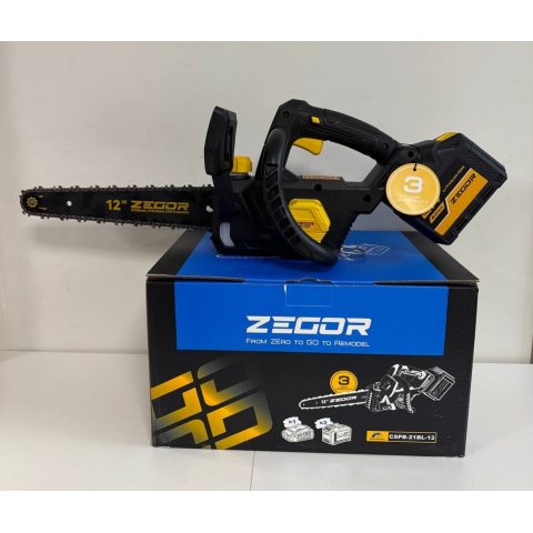 Акумуляторна Пила ланцюгова ZEGOR CSPB-21BL-12" 2*(21 V, 6 Ач) PROFESSIONAL