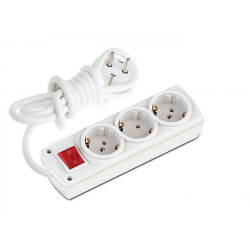 Подовжувач-переноска 3 гнізда з/з на 3м з вимикачем 16А Olimpia Mutlusan