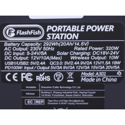 Портативна зарядна станція FlashFish (A301) 80000mAh 320W