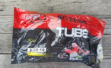 Камера 3.50-10 фірми SC-TYRE до Скутера гнутий вентиль