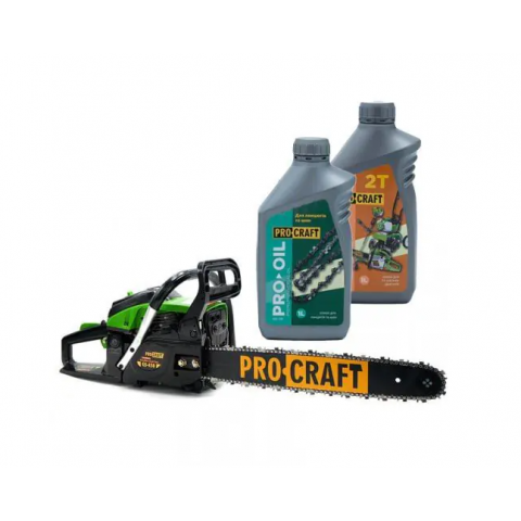 Бензопила Procraft GS450 Ланцюгова Металевий Корпус + 2 Оливи