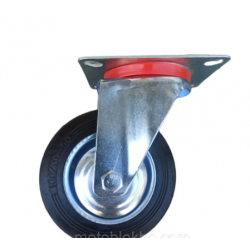 Колесо поворотне 100 мм без гальма на мобільні стенди вітрини тумби