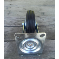 Колесо поворотне 100 мм з гальмом на мобільні стенди вітрини тумби