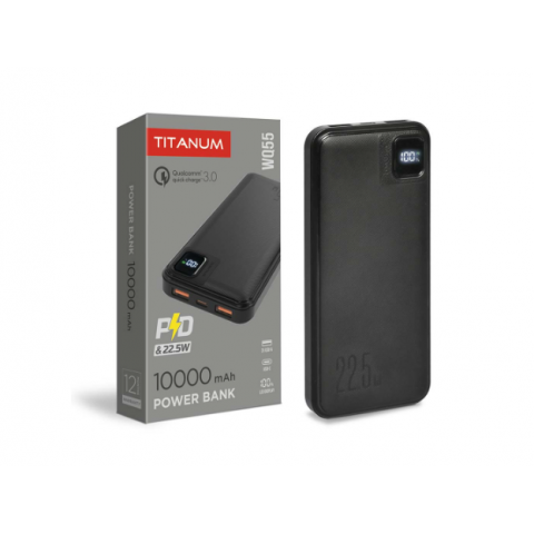 Повербанк 10000mAh TITANUM WQ55 22.5W Чорний