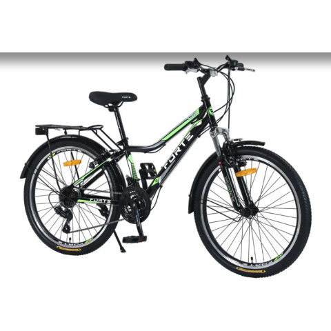 Велосипед Спортивний 24" Forte Stark рама 13" з багажником та крилами