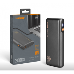 Повербанк 20000mAh VIDEX VPB-202C 75W Black для телефону та ноутбука