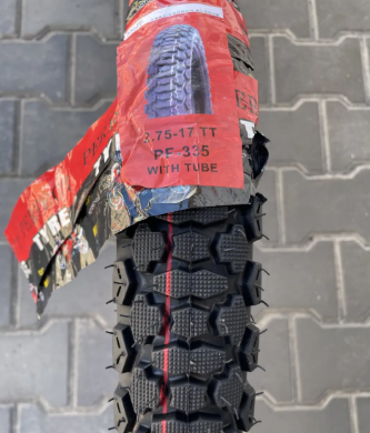 Покришка 2.75-17 з камерою PF 335 Тайвань шипована до мотоцикла