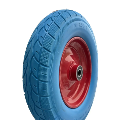 Колесо пінополіуретанове 3.50-8 до тачки під вісь 20 мм Безкамерка