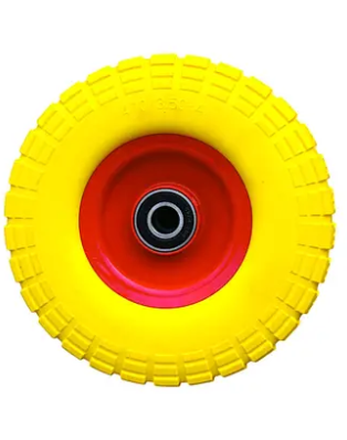 Колесо 4.10/3.50-4 в зборі з пінополіуретану  на тачку/візок