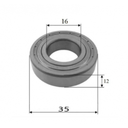 Підшипник розмір 35/16  з бортіком на садову тачку