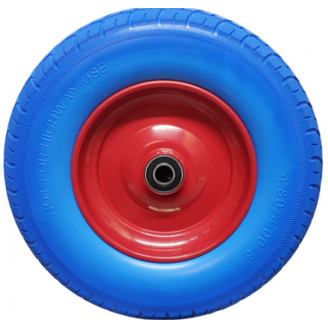 Колесо на тачку 4.80/4.00-8 пінополіуретанове під вісь 20 мм