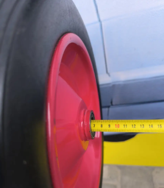 Колесо безкамерне гусматік 300 мм під вісь 20 мм в зборі для візків Аслан 