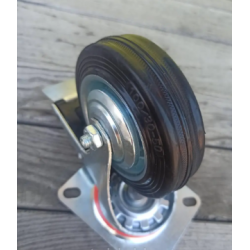 Колесо поворотне 75 мм з гальмом на мобільні стенди перевізне обладнання