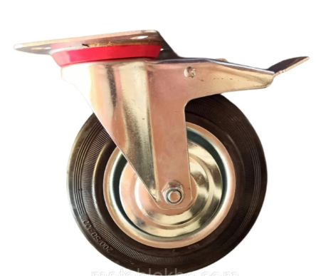 Колесо поворотне 200 мм з гальмом до мусорного бака