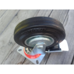 Колесо поворотне з гальмом 125 мм на мобільні стенди перевізне обладнання