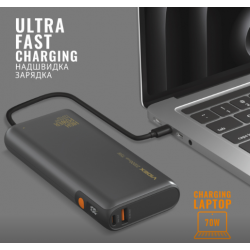 Повербанк 20000mAh VIDEX VPB-202C 75W Black для телефону та ноутбука