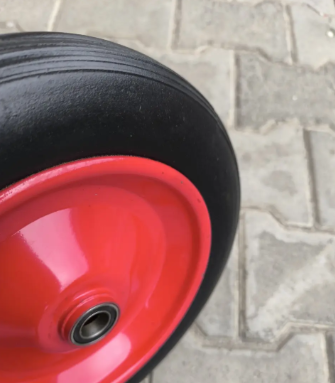 Колесо безкамерне гусматік 300 мм під вісь 20 мм в зборі для візків Аслан 