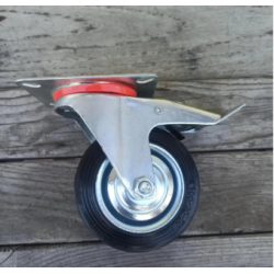 Колесо поворотне 75 мм з гальмом на мобільні стенди перевізне обладнання