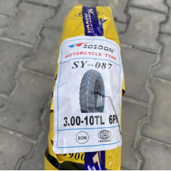 Покришка до скутера 3.00-10 безкамерка стрілка фірми Sosoon SY-087 6PR