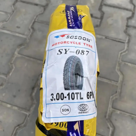 Покришка до скутера 3.00-10 безкамерка стрілка фірми Sosoon SY-087 6PR