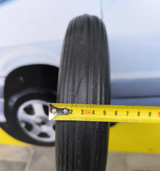 Колесо безкамерне гусматік 300 мм під вісь 20 мм в зборі для візків Аслан 