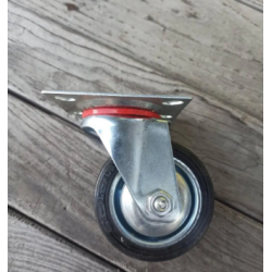Колесо поворотне 75 мм без тормоза на мобільні стенди вітрини тумби
