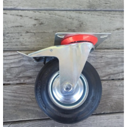 Колесо поворотне 75 мм з гальмом на мобільні стенди перевізне обладнання