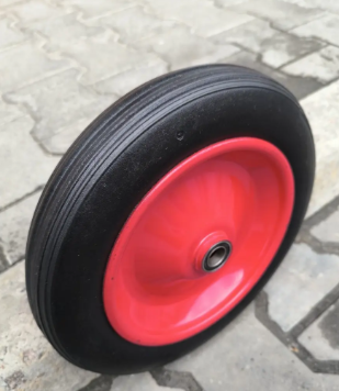 Колесо безкамерне гусматік 300 мм під вісь 20 мм в зборі для візків Аслан 