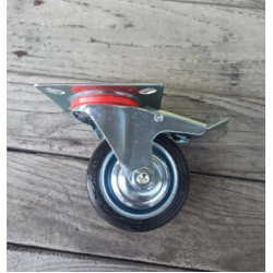 Колесо поворотне 75 мм з гальмом на мобільні стенди перевізне обладнання
