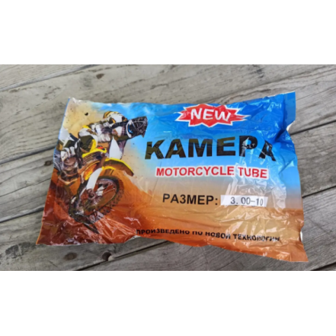 Камера 3.00-10 на скутер гнутий вентиль