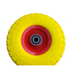 Колесо 4.10/3.50-4 в зборі з пінополіуретану  на тачку/візок