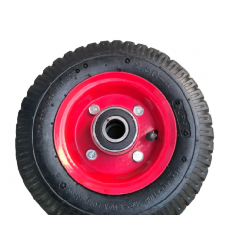 Колесо 2.50-4 в зборі на візок Пневматичне 200 мм під вісь 20 мм