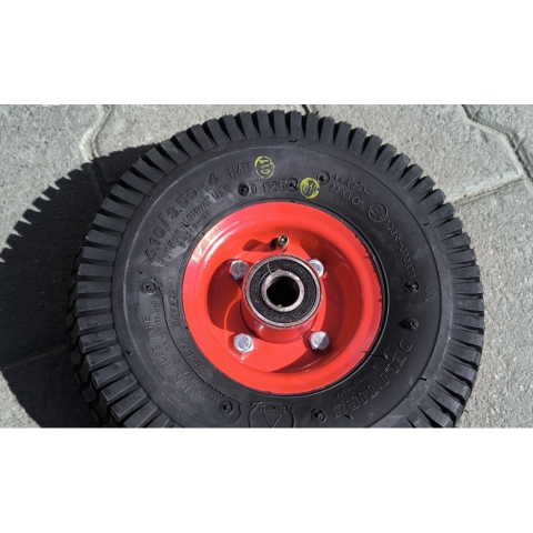 Колесо до тачки 4.10/3.50-4 в зборі з шиною та камерою Deli Tire Індонезія