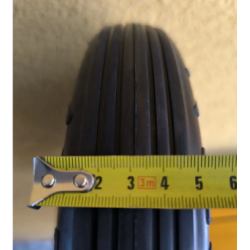 Колесо безкамерне для тачки 300 мм під вісь 20 мм в зборі гусматік