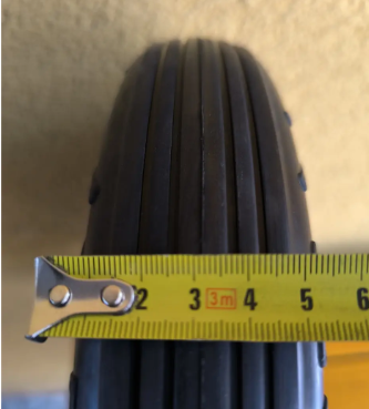 Колесо безкамерне для тачки 300 мм під вісь 20 мм в зборі гусматік