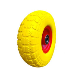 Колесо 4.10/3.50-4 в зборі з пінополіуретану  на тачку/візок