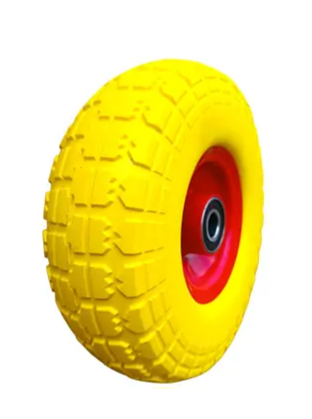 Колесо 4.10/3.50-4 в зборі з пінополіуретану  на тачку/візок