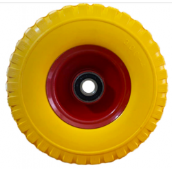 Колесо в зборі Безкамерне 3.00-4 на тачку з пінополіуретан під вісь 20 мм