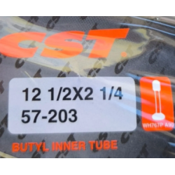 Велосипедна камера 12 1/2*2 1/4 57-203 CST гнутий вентиль CST