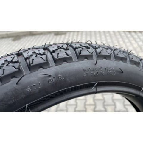 Шина з камерою 2.75-17 трасова 6 PR для мотоцикла Альфа Дельта