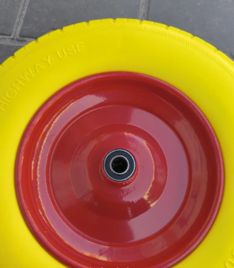 Колесо в зборі 4.80/4.00-8 на тачку з пінополіуретану під вісь 16 мм