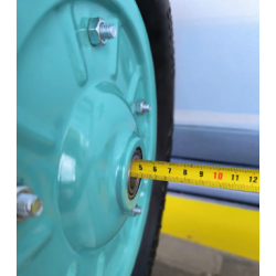 Колесо безкамерне для тачки 300 мм під вісь 20 мм в зборі гусматік