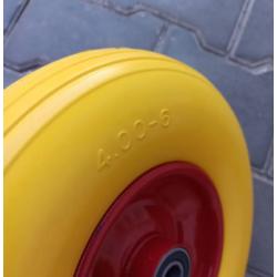 Колесо в зборі з пінополіуретану 4.00-6 на тачку під вісь 20 мм