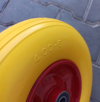 Колесо в зборі з пінополіуретану 4.00-6 на тачку під вісь 20 мм