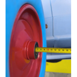 Колесо пінополіуретанове 3.50-8 до тачки під вісь 20 мм Безкамерка